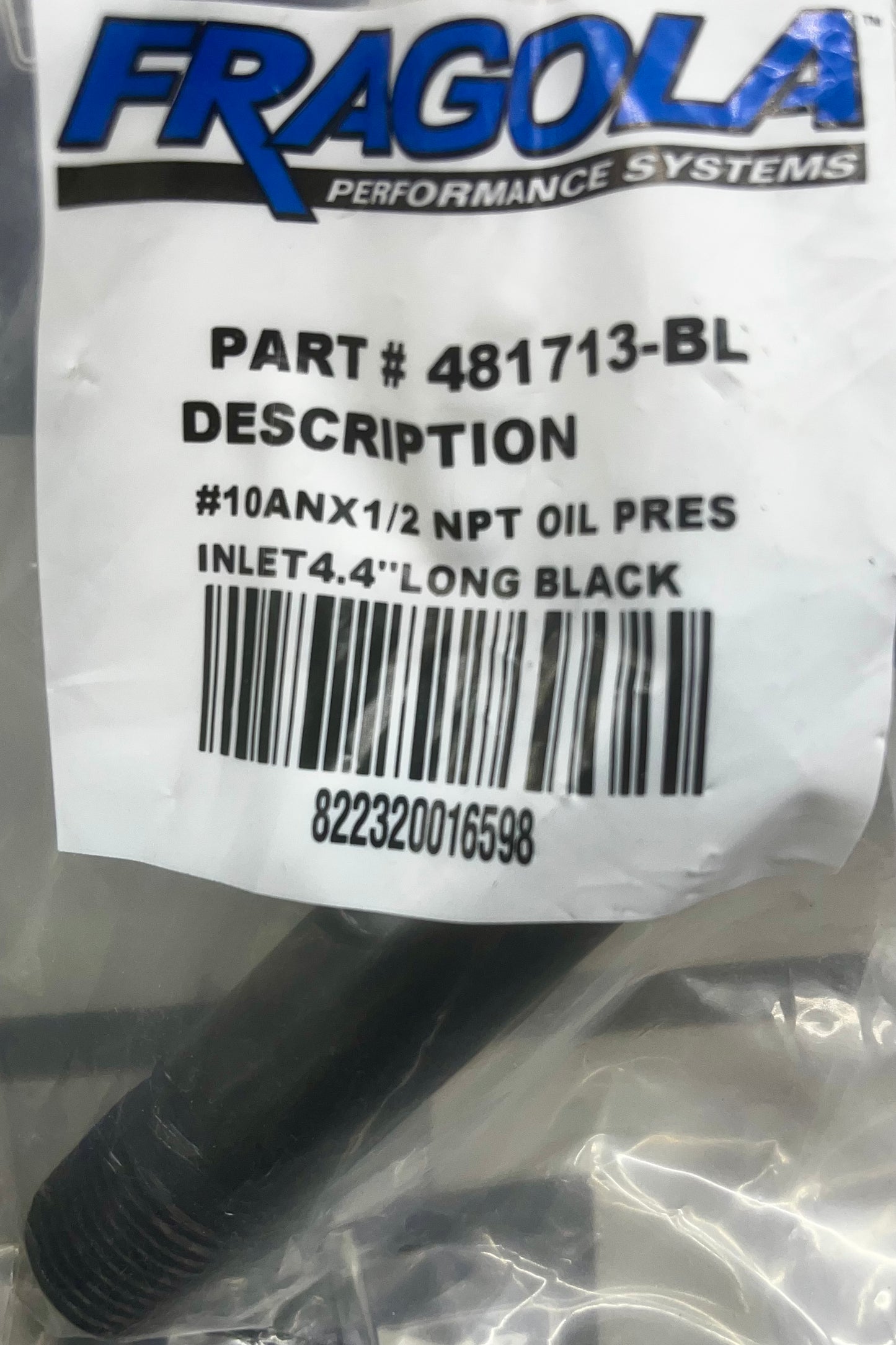 Fragola Oil Inlet Fitting (481)