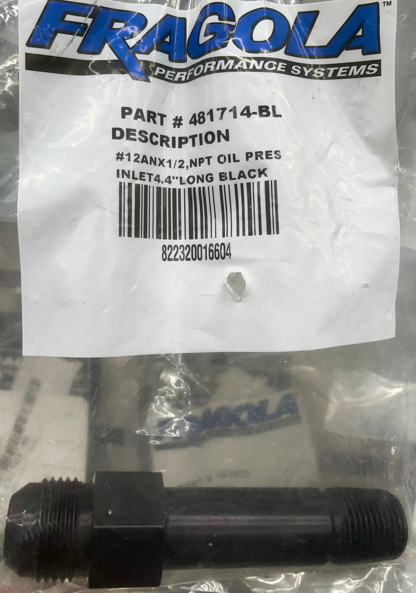 Fragola Oil Inlet Fitting (481)
