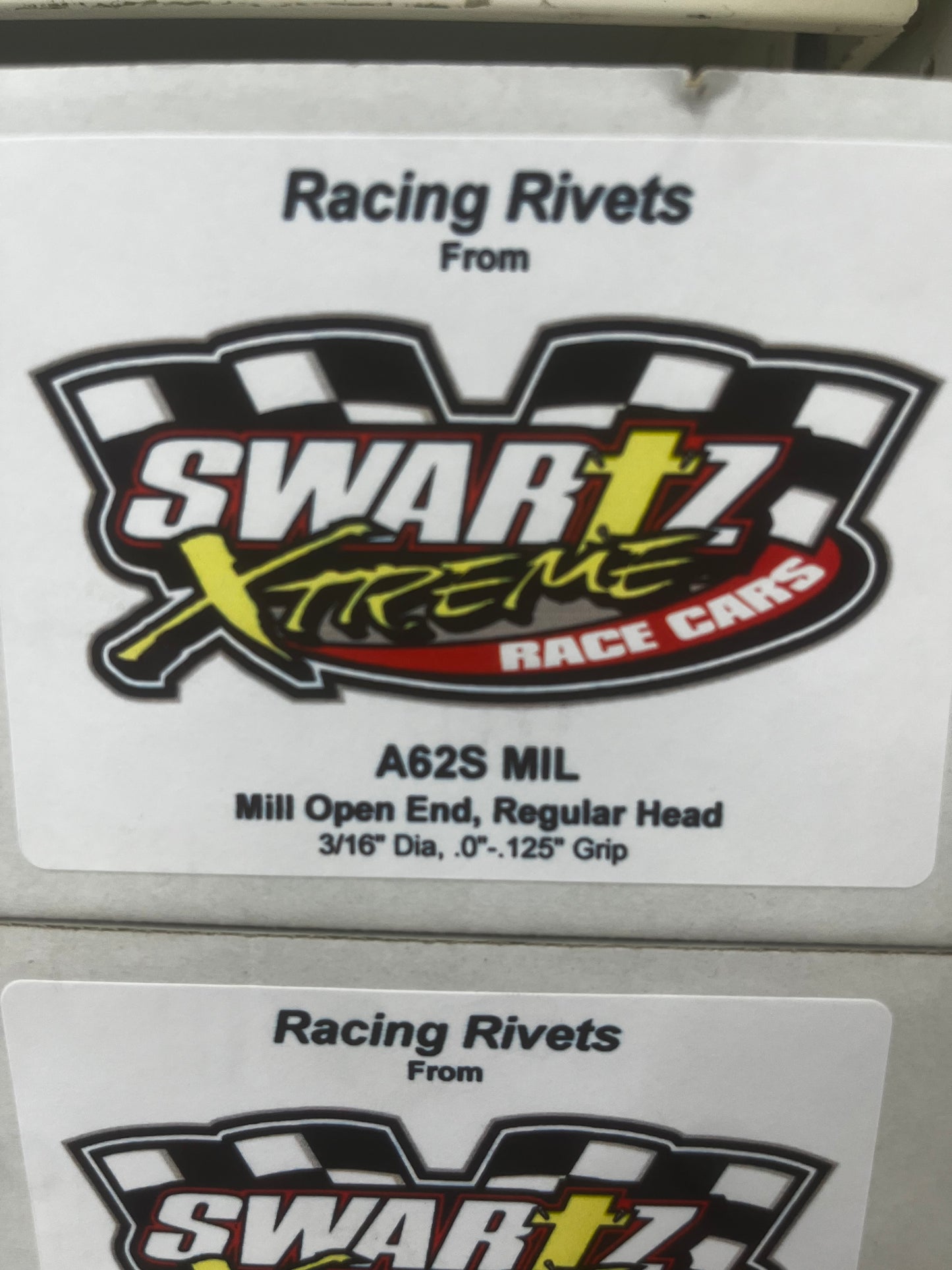 Racing Rivets Open End, Regular Head