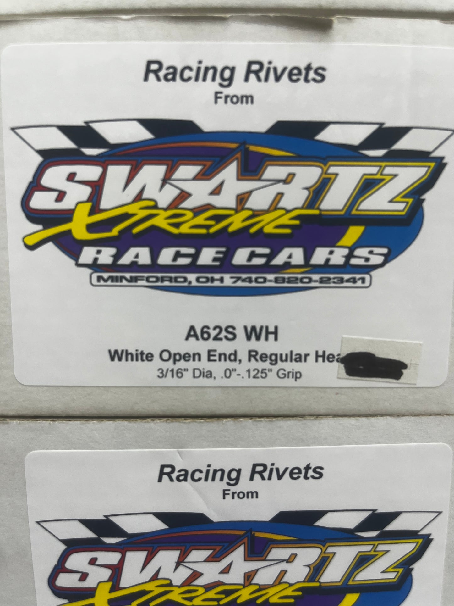 Racing Rivets Open End, Regular Head