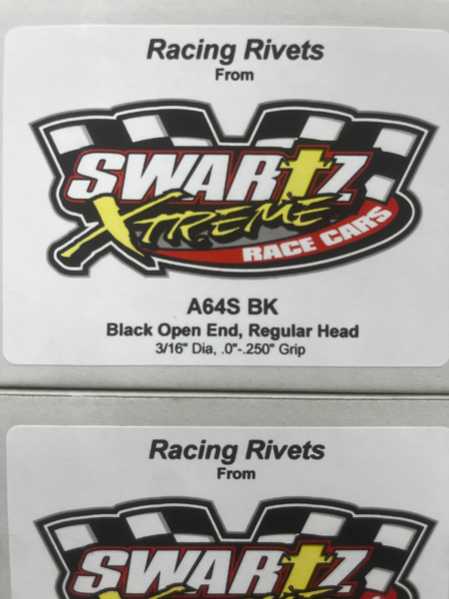 Racing Rivets Open End, Regular Head