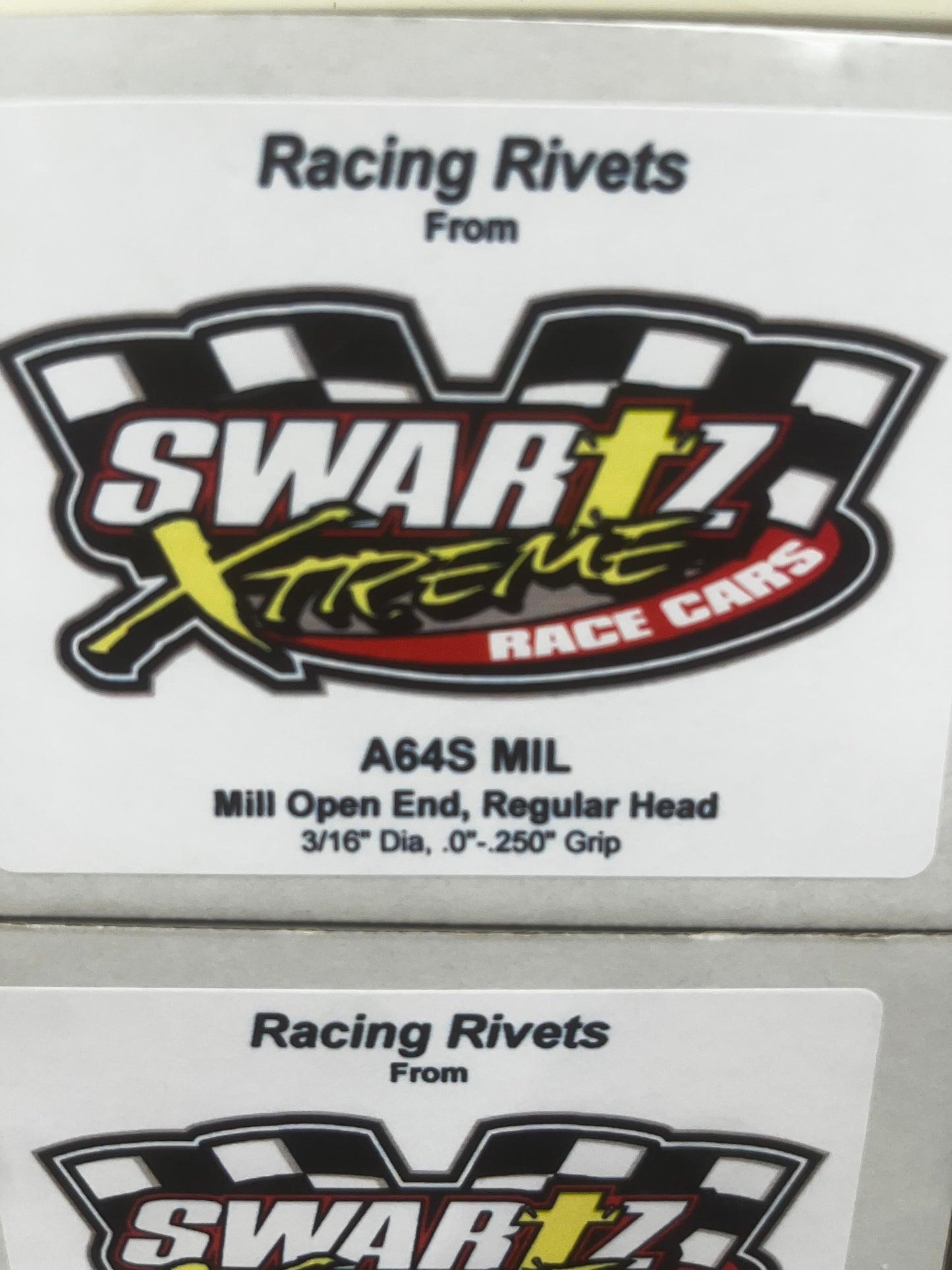 Racing Rivets Open End, Regular Head