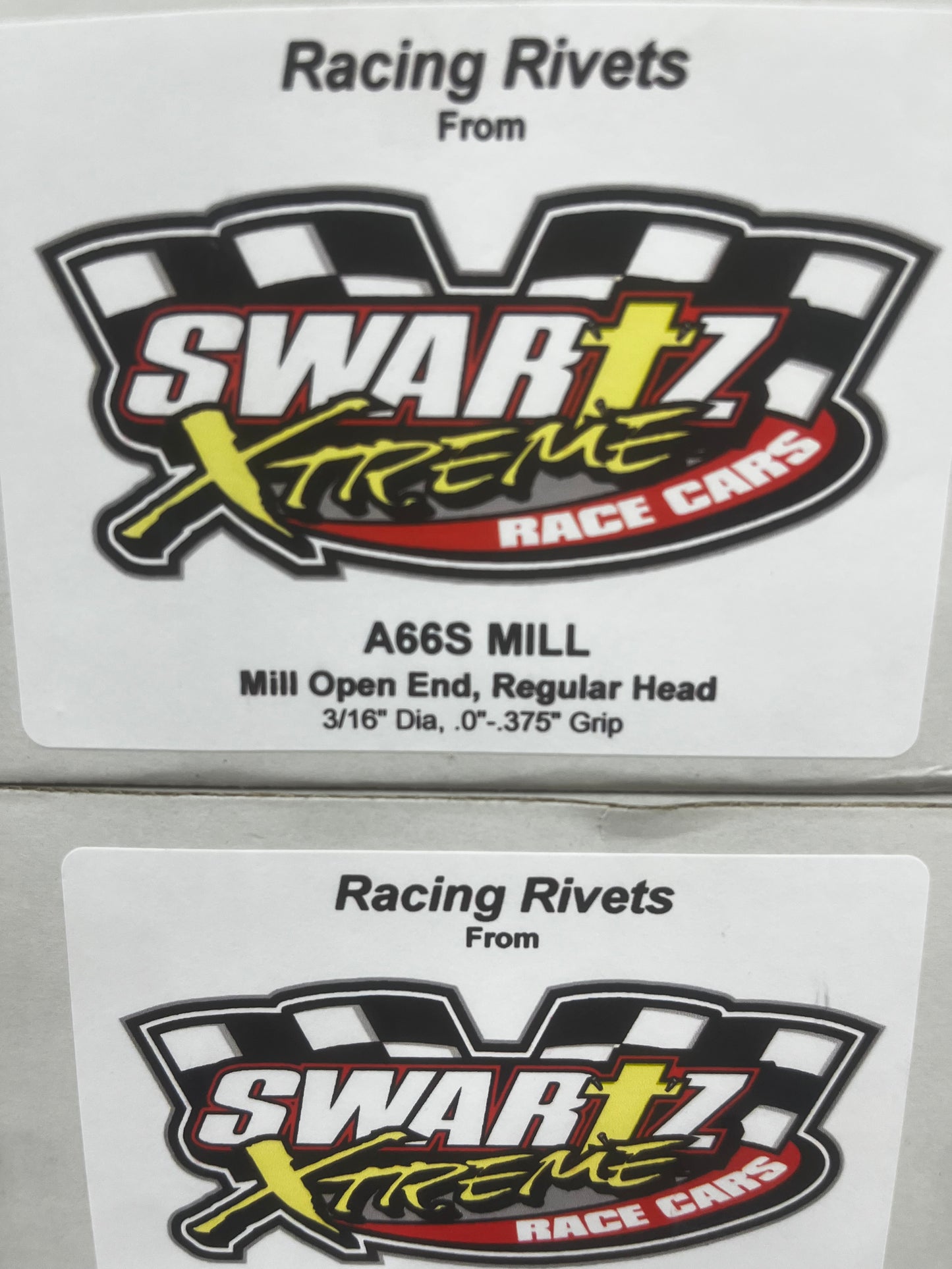 Racing Rivets Open End, Regular Head