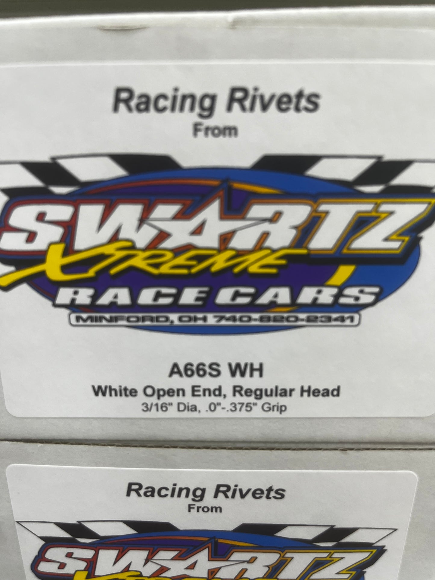 Racing Rivets Open End, Regular Head
