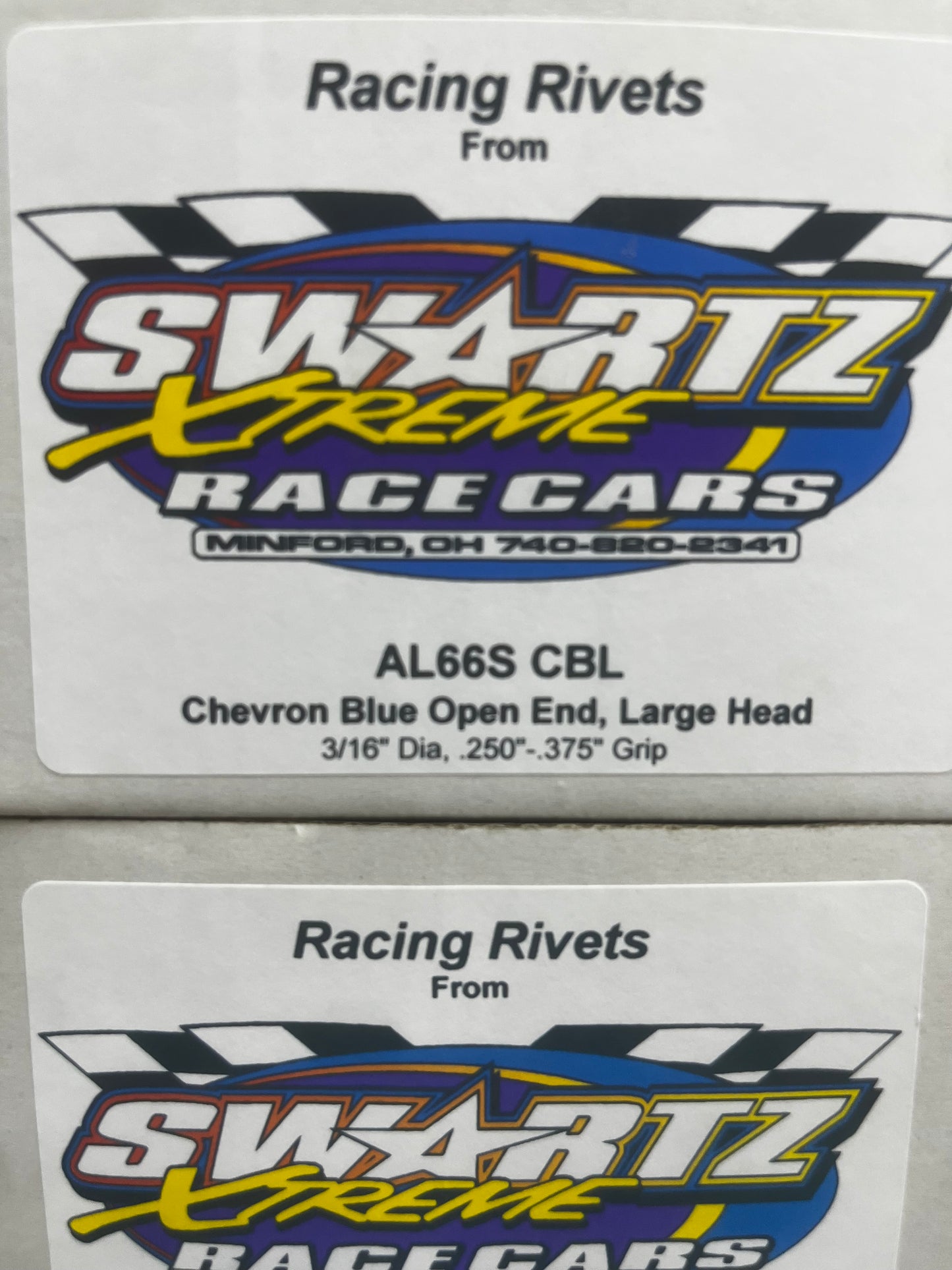 Racing Rivets Open End, Large Head