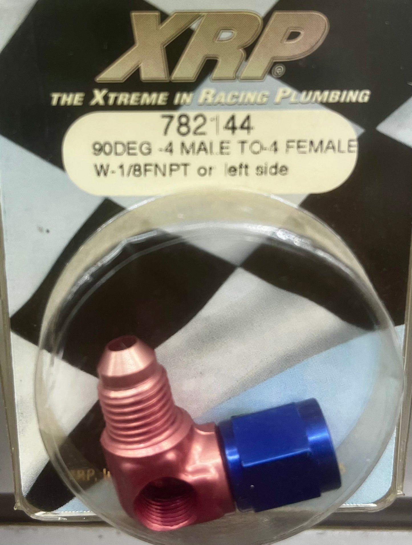 XRP-Xtreme Racing Products- 90 Deg -4 Male to -4 Female W/ 1/8FNPT